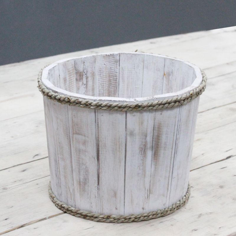 Petite Panière Nautique en Bois - Blanchi 21x29cm
