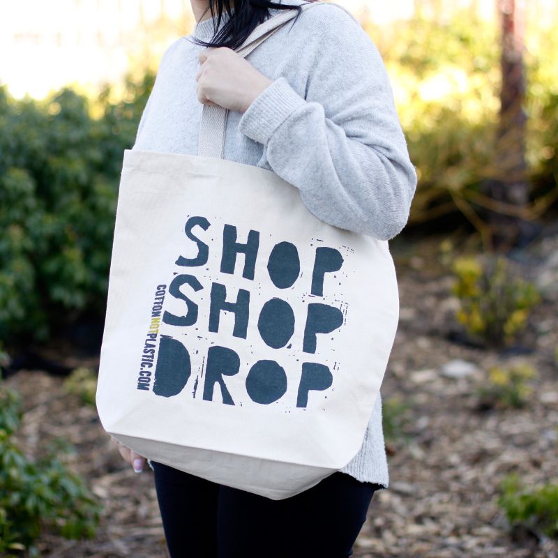 Sac Cabas Éco 'Shop Shop' - (4 modèles assortis)