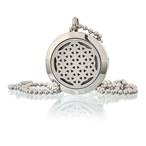 Collier Diffuseur Aromathérapie - Fleur de Vie 25mm