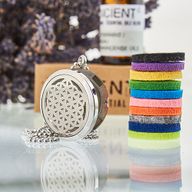 Collier Diffuseur Aromathérapie- Fleur de Vie 30mm