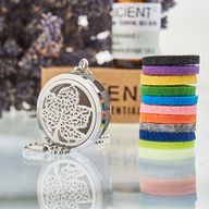 Collier Diffuseur Aromathérapie - Feuille 30mm