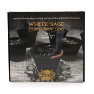 Boite de 12 Coupelles Résine - Sauge Blanche