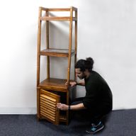 Présentoir en Bois Teck Recyclé