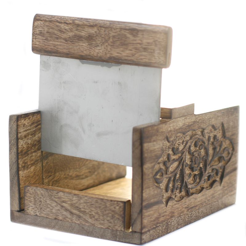 Coupe savon en bois de Manguier gravé