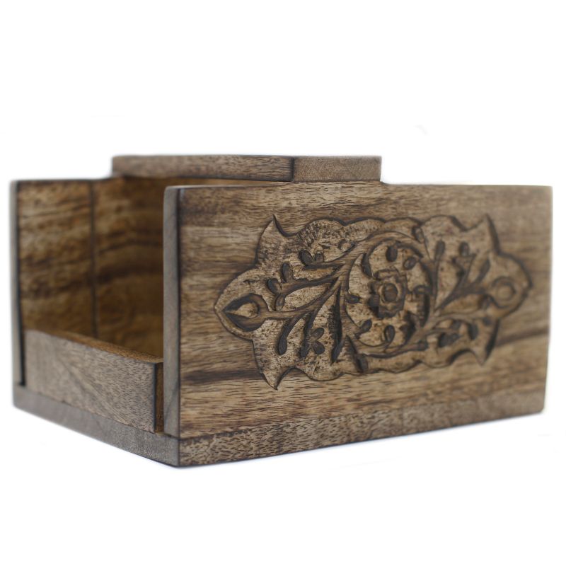 Coupe savon en bois de Manguier gravé