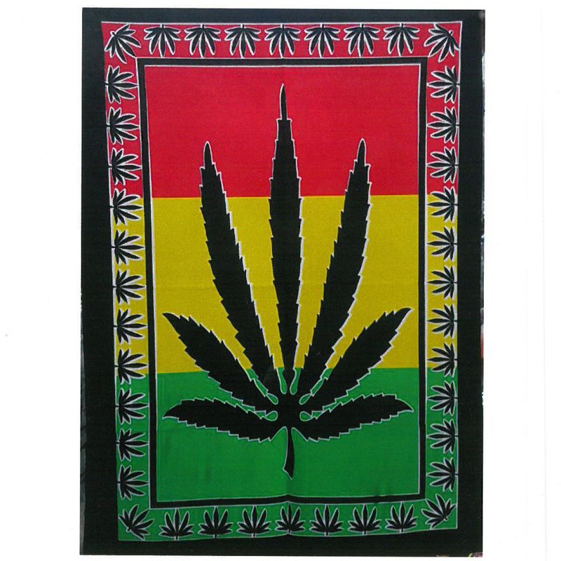 Tenture coton - Feuille de Cannabis