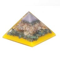 Grande Pyramide d'Orgonite 70cm - Arbre (base dorée)