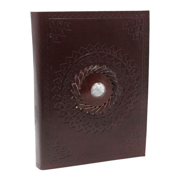 Carnet Cuir Pierre de Lune (17.78x12.7cm)