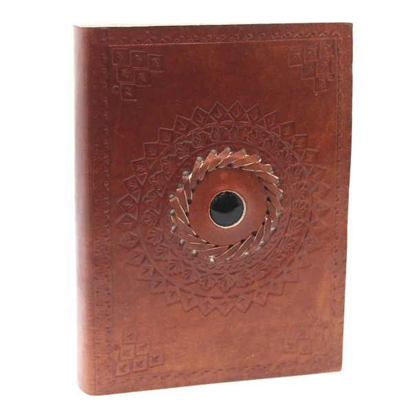 Carnet Cuir Onyx Noir (17.78x12.7cm)