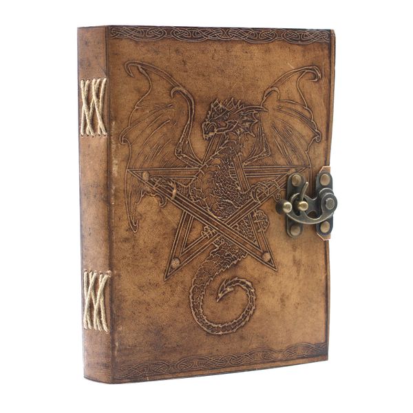 Carnet En Cuir Dragon (15.24x20.32cm)