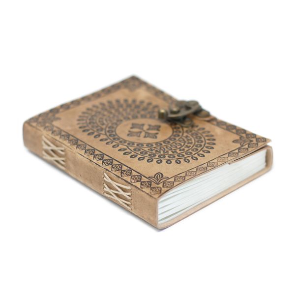 Carnet En Cuir Mandala (17.78x12.7cm)