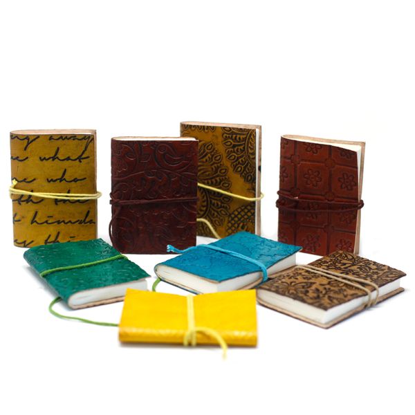 Mini Carnets En Cuir Assortis (10.16x7.62cm)