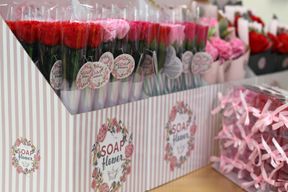 Fleurs Uniques et Présentoir - Bouquet d'Œillets