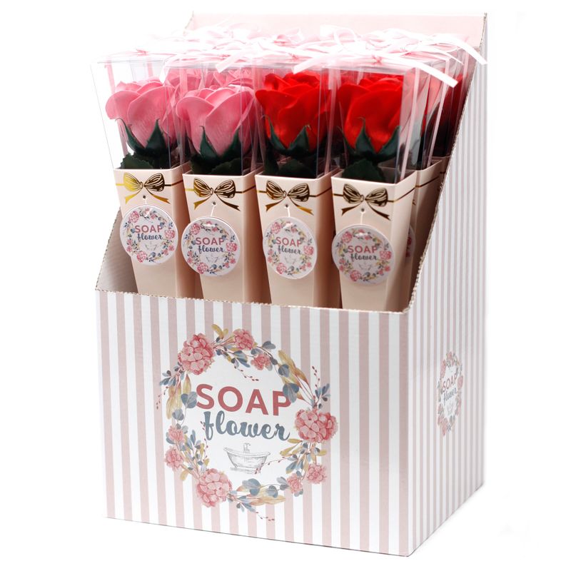 Fleurs Uniques et Présentoir - Rose Moyenne