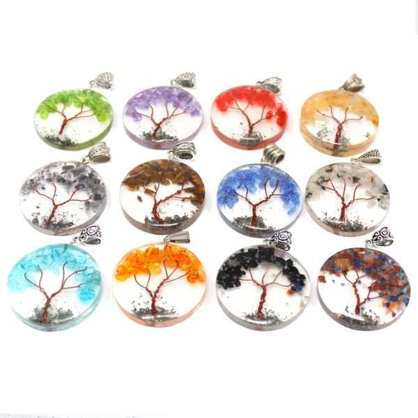 Pendentifs Orgonite - Arbre Amethyste Multi