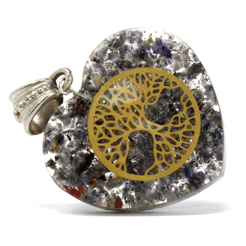 Pendentifs Orgonite -  Coeur Arbre de Vie