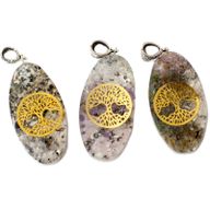 Pendentifs Orgonite -  Oval Sept Chakra / Arbre de Vie