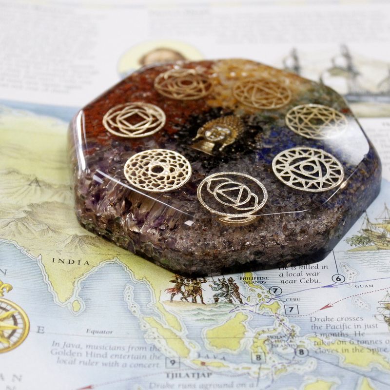 Presse-papiers Orgonite  - Bouddha Chakra - Large