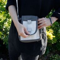 Sacoche Voyage Coton Naturel - Graphite