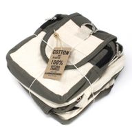 Sacoche Voyage Coton Naturel - Graphite
