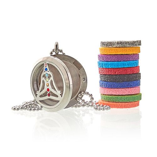 Collier Diffuseur Aromathérapie - Yoga Chakra 30mm