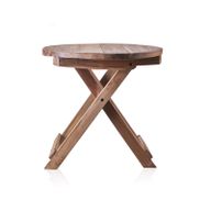 Table Basse Pliante en Teck Recyclé - Ronde 50x50cm