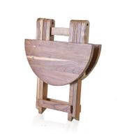 Table Basse Pliante en Teck Recyclé - Ronde 50x50cm