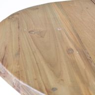 Table Basse Pliante en Teck Recyclé - Ronde 50x50cm