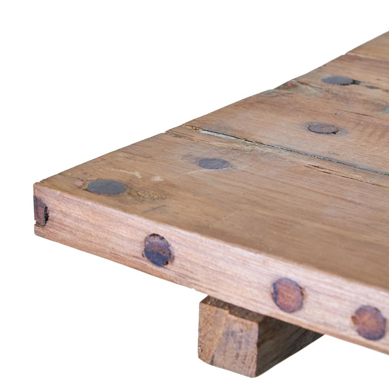 Table Basse Pliante en Teck Recyclé - Carrée 50x50cm