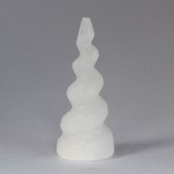 Tour Sélénite Spirale Licorne - 10 cm