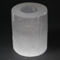 Bougeoir Sélénite  Cylindre - 10 cm