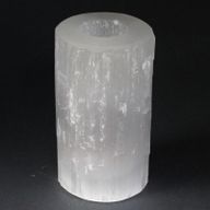 Bougeoir Sélénite  Cylindre- 15 cm