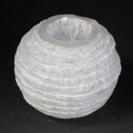 Bougeoir Sélénite  Flocon - 8 cm
