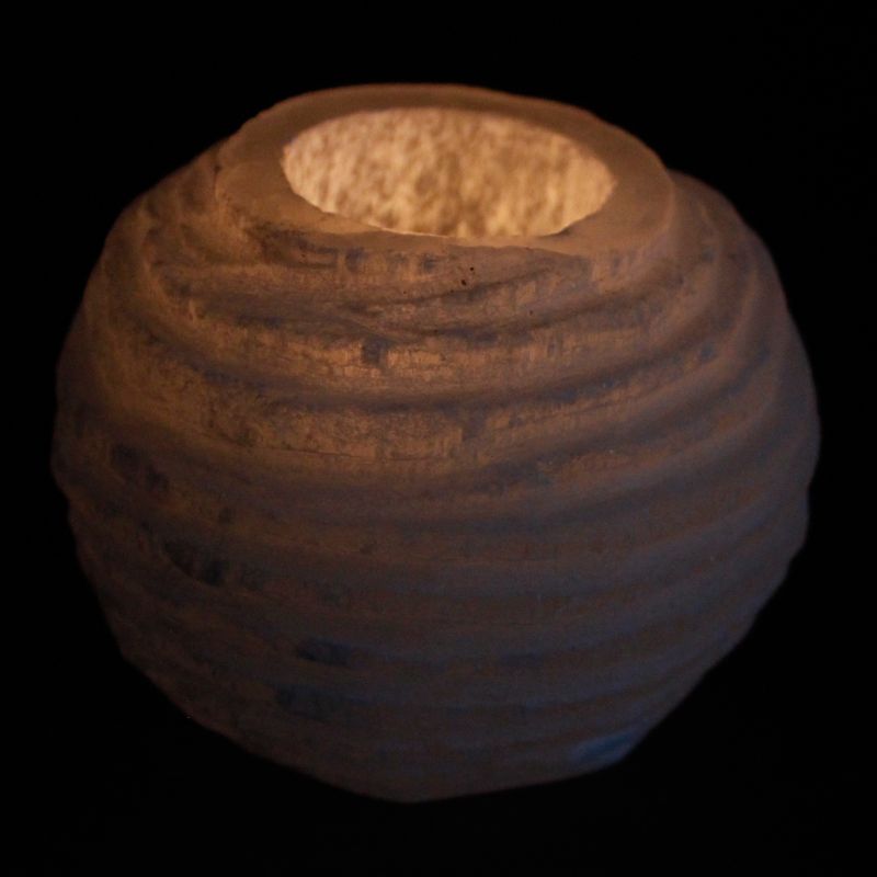 Bougeoir Sélénite  Flocon - 8 cm