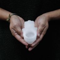 Bougeoir Sélénite  Hamsa