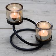 Bougeoir Votif en Fer - 2 Coupes Balance