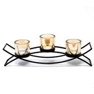 Bougeoir Votif en Fer - 3 coupes Zen