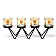 Bougeoir Votif en Fer - 4 Coupes Zig Zag
