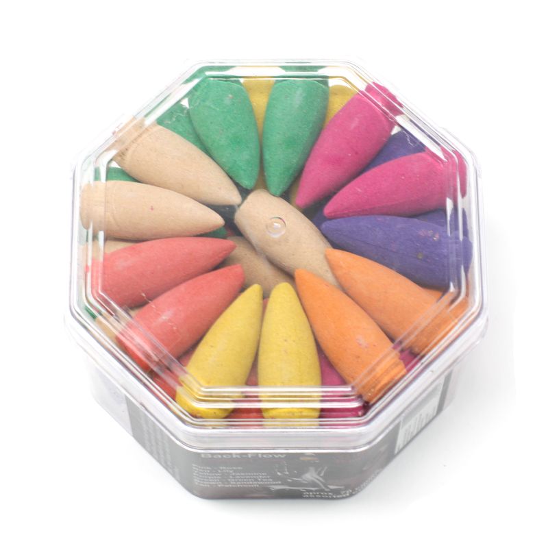 Boite Longs Cônes d'Encens pour Fontaine - Assortiment de Senteur - 30 mins de Combustion