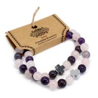 Lot de 2 Bracelets Amitié -  Amour