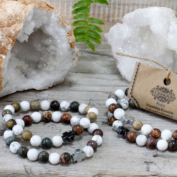 Lot de 2 Bracelets Amitié - Paix
