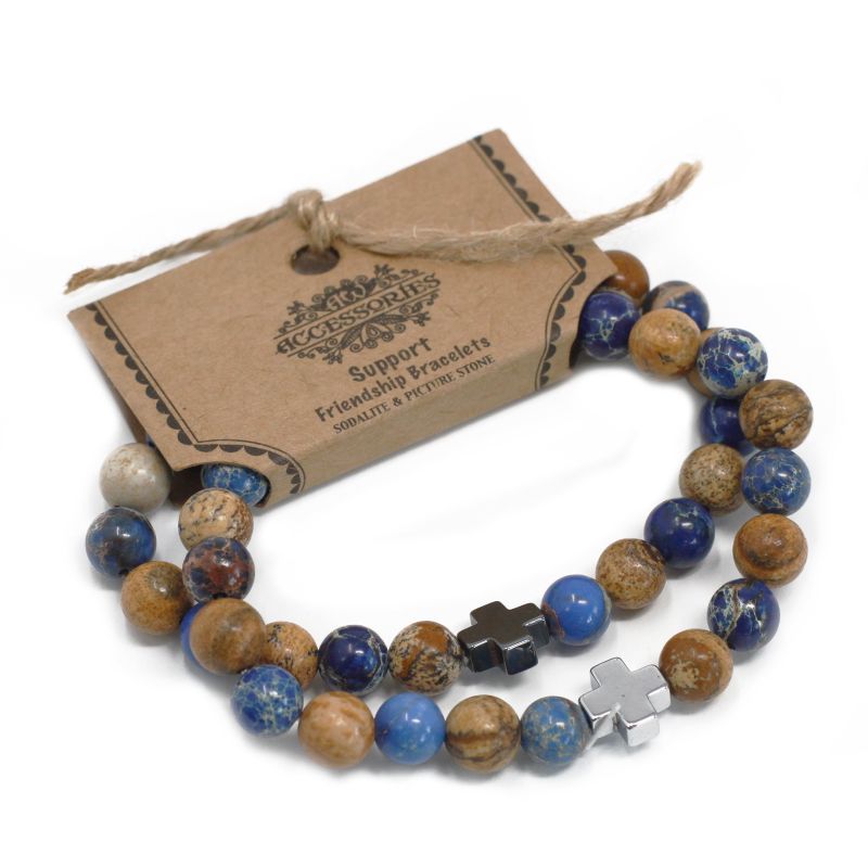 Lot de 2 Bracelets Amitié  - Soutient