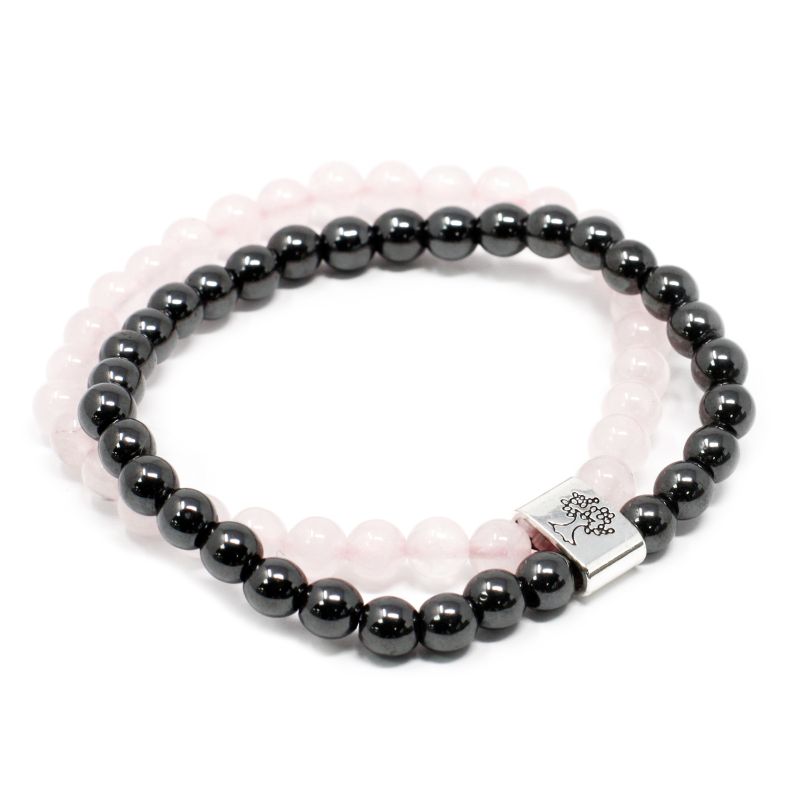 Bracelets Magnétiques Gemme -  Quartz Rose