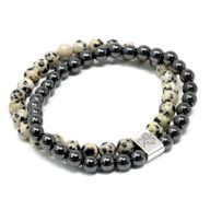 Bracelets Magnétiques Gemme -  Jaspe Dalmatien
