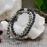 Bracelets Magnétiques Gemme -  Jaspe Dalmatien