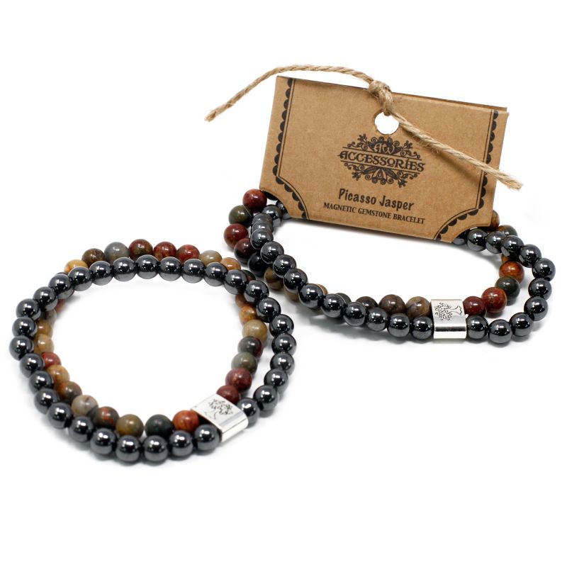 Bracelets Magnétiques Gemme -  Jaspe Picasso