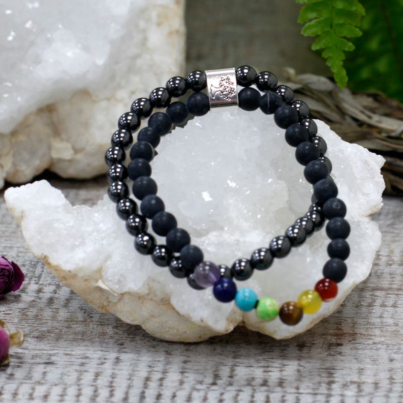 Bracelets Magnétiques - Pierre Noire Chakra