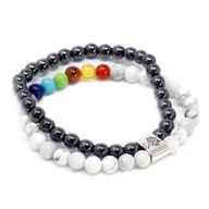 Bracelets Magnétiques -  Howlite Blanche Chakra