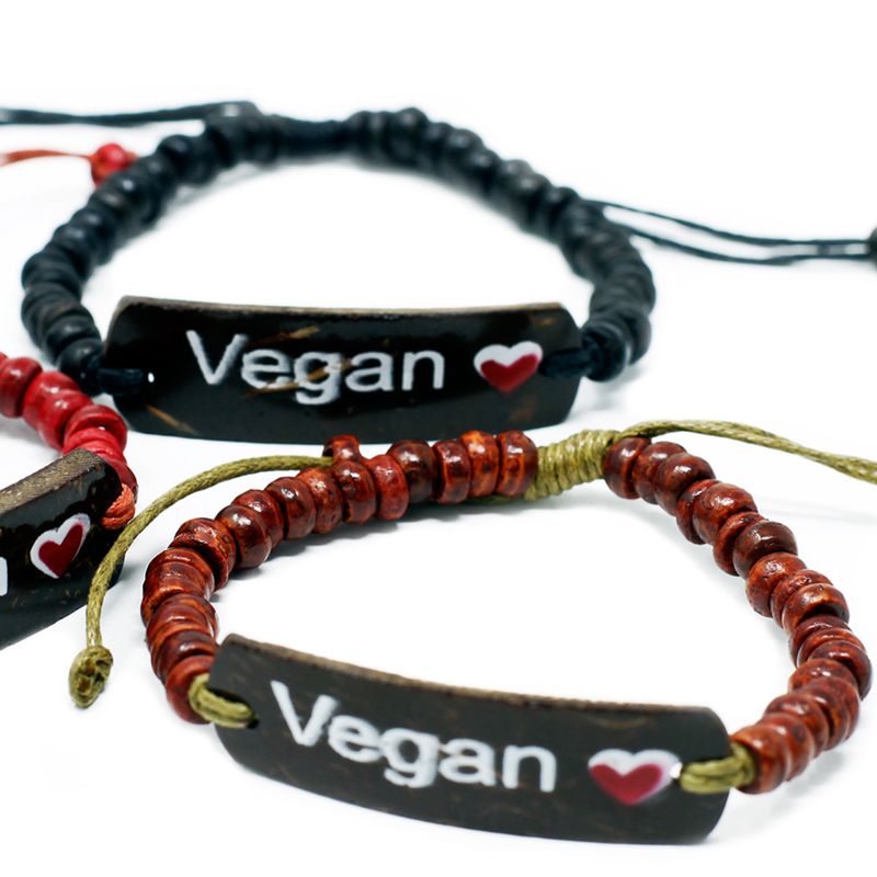 Bracelets en Coco Slogan - Vegan