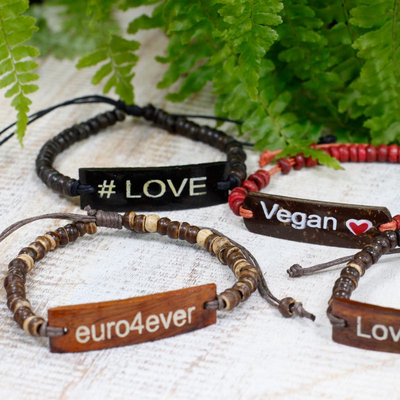 Bracelets en Coco Slogan - Euro4Ever